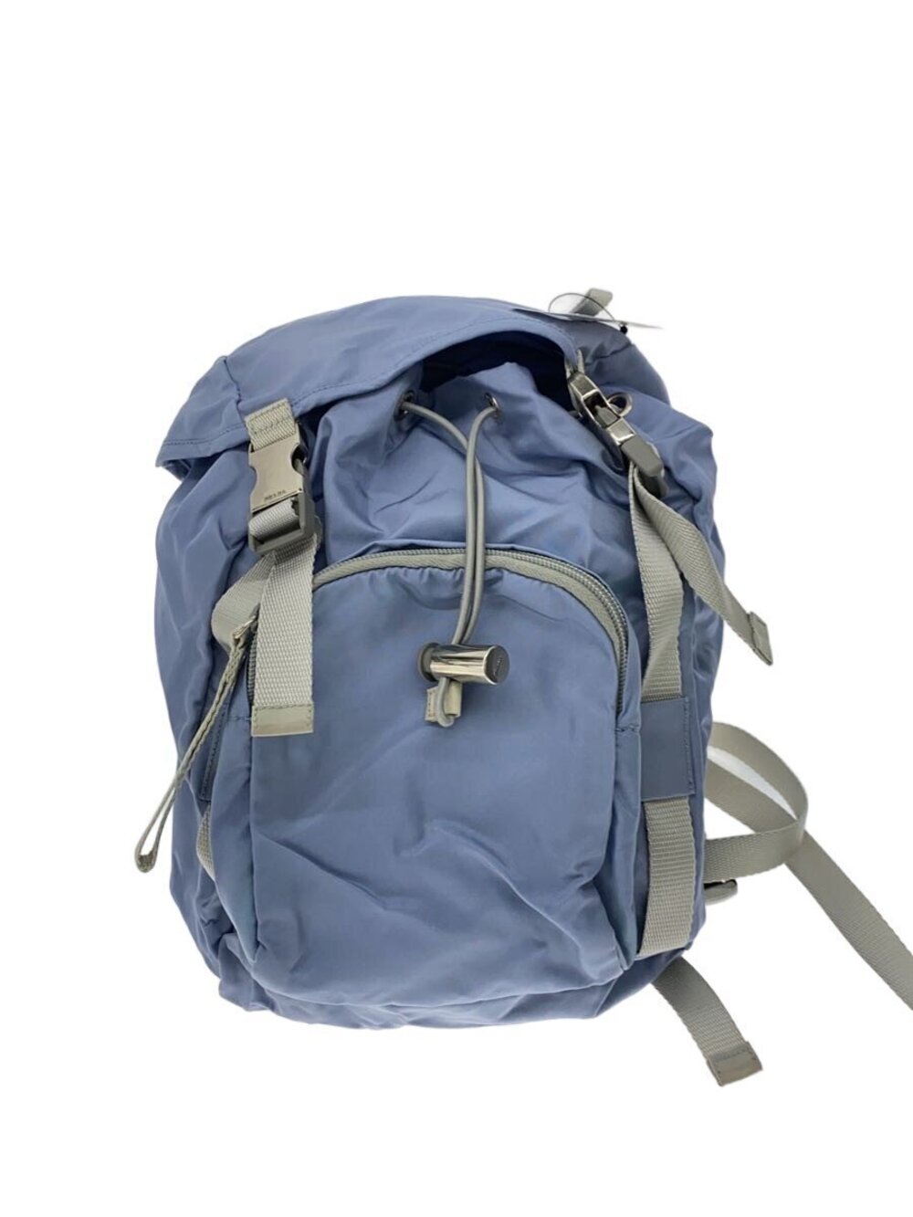 Prada blue backpack distinctive gray trim